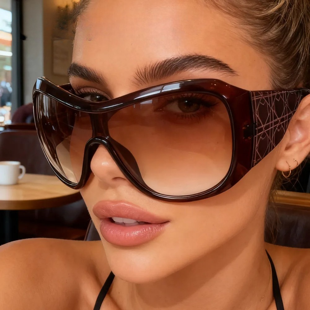 Vintage Fashion Pieces - One Piece Oversized Y2K Sunglasses for