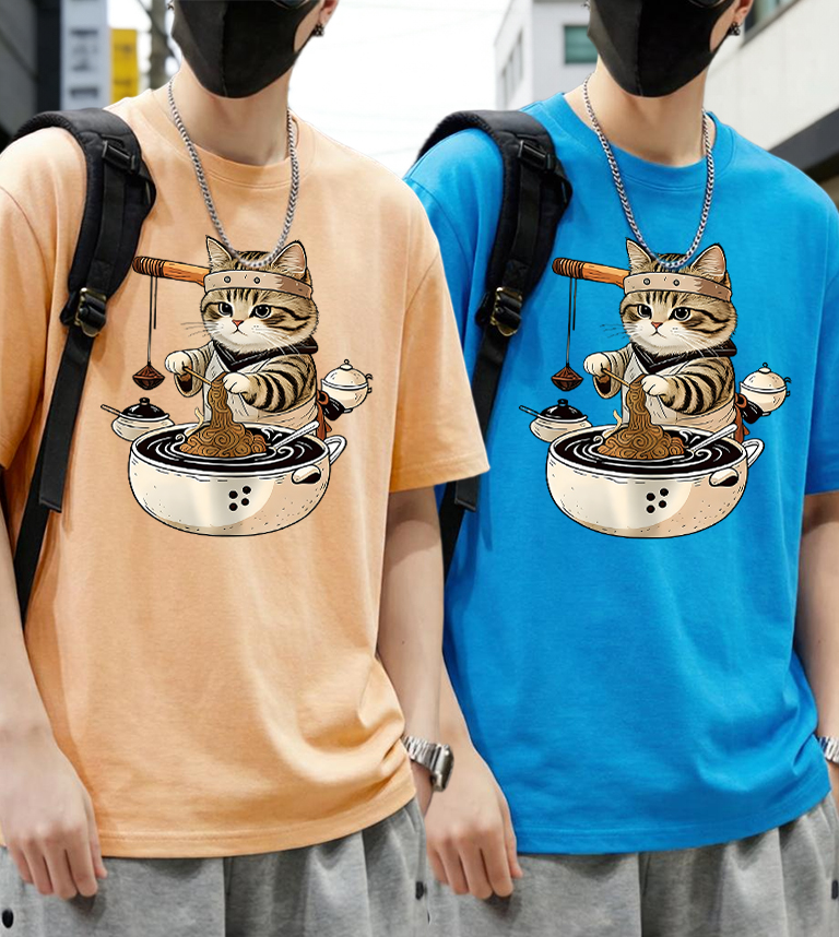 Vintage Fashion T Shirts - Master Cat Is Making Lamian Noodles