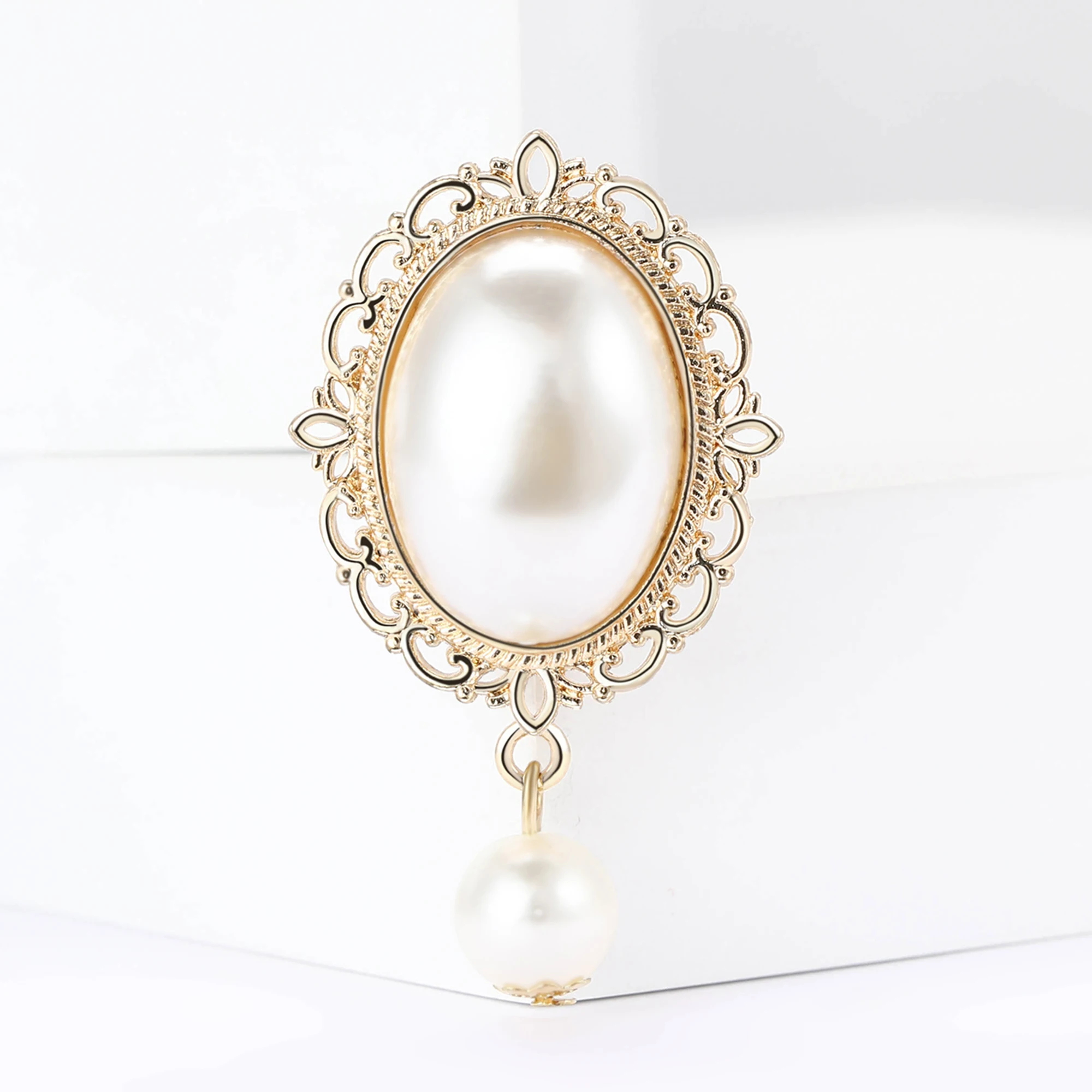 Vintage Pearl Oval Baroque Bro - Vintage Fashion Events recension och pris