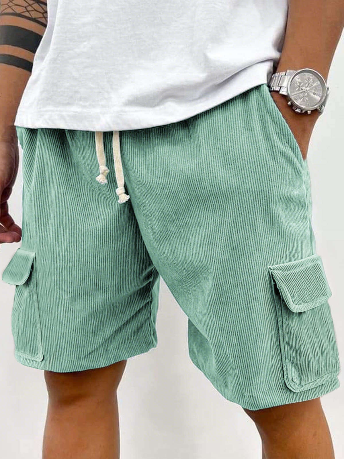 Men's Corduroy Shorts 2026 Men - Vintage Fashion Eu recension och pris