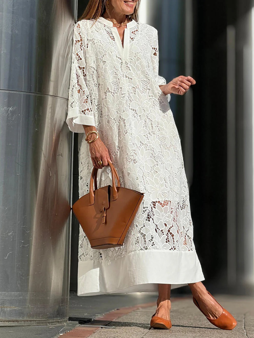 Women's Vintage White Lace Dre - V Vintage Fashion recension och pris