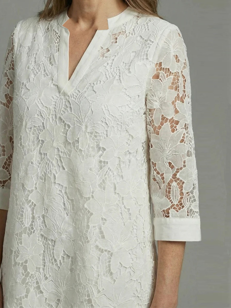 Women's Vintage White Lace Dre - V Vintage Fashion recension och pris
