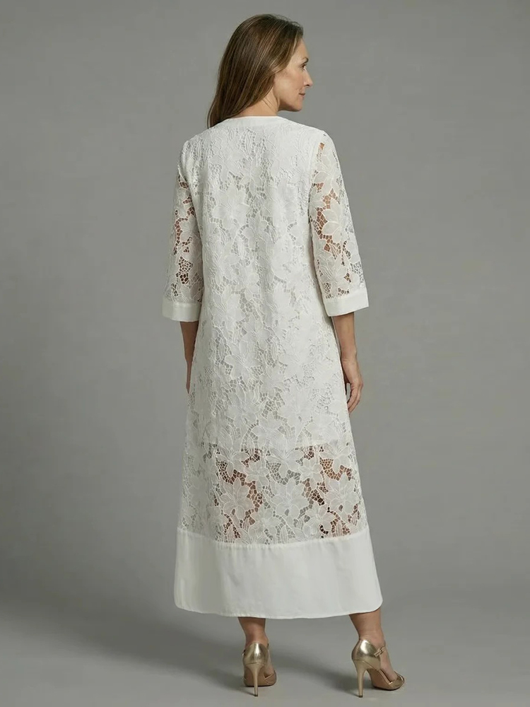Women's Vintage White Lace Dre - V Vintage Fashion recension och pris