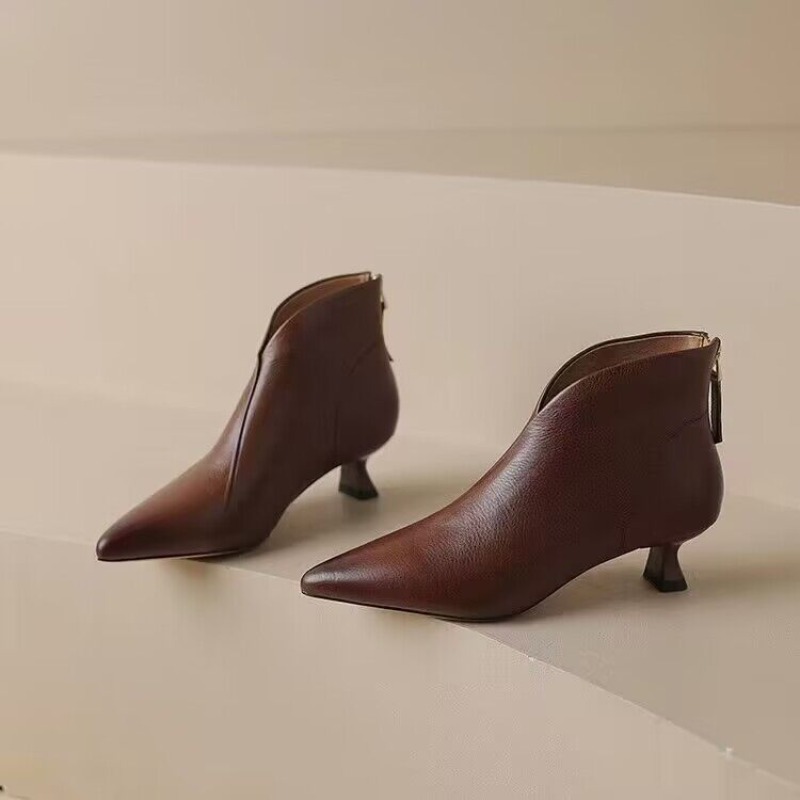 Autumn Winter Pointed Toe Wome - Vintage Fashion Ladies recension och pris