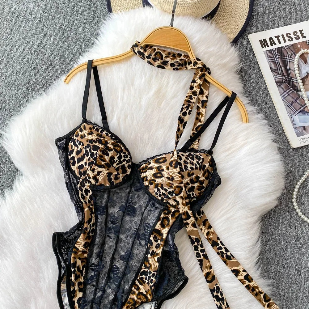 Women Hotsweet V-neck Leopard  - V Vintage Fashion recension och pris