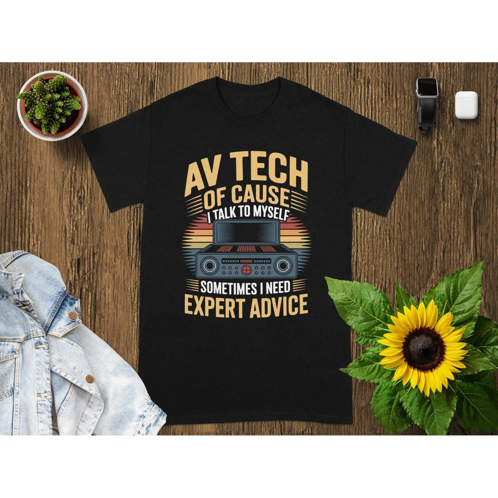 AV Tech T Shirt Audio Visual T - Vintage Fashion Events recension och pris
