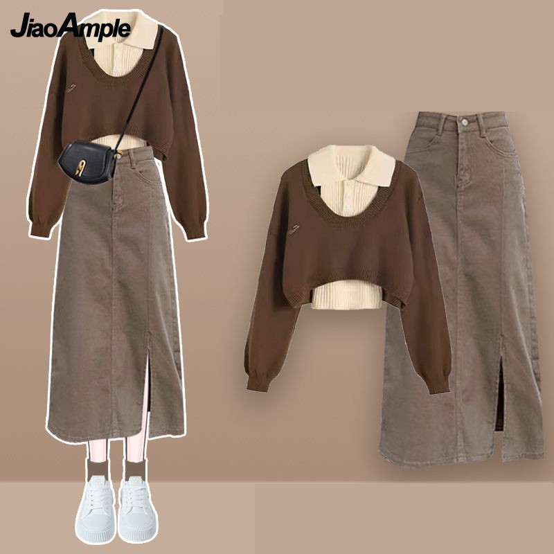 Women Spring Autumn New Vintag - Denim Skirt Midi Vintage recension och pris