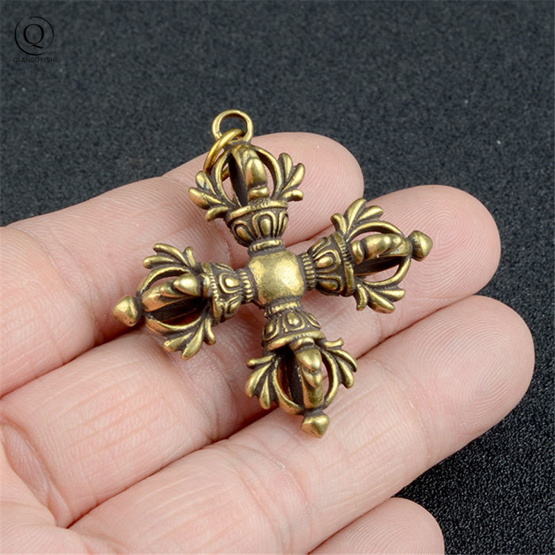 Copper Buddhism Dorje Cross Va - Vintage Fashion Collection recension och pris
