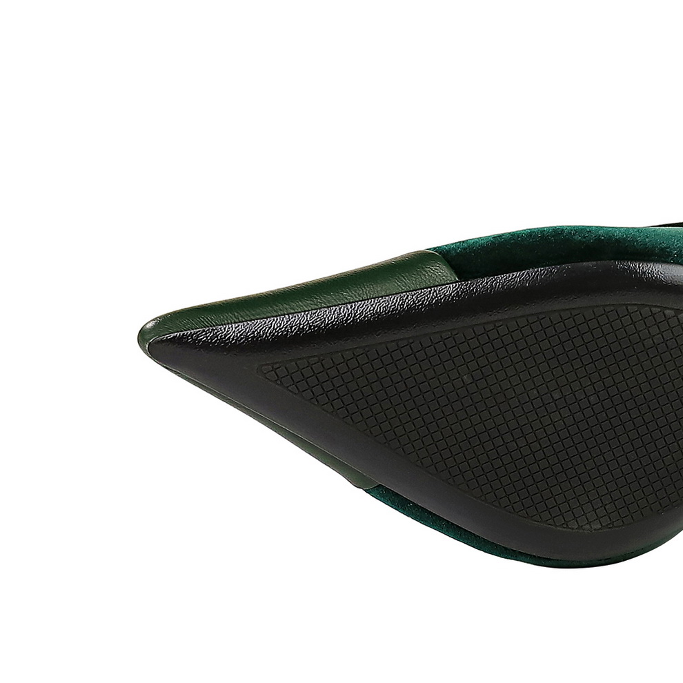 Women Vintage Green Suede 7cm  - Vintage Fashion Ladies recension och pris
