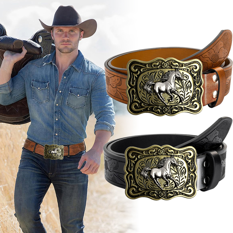 Quality men's leather belt gol - Vintage Fashion Nz recension och pris